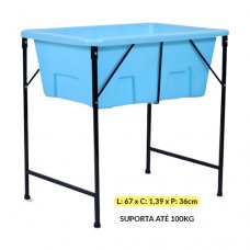 14024 - BANHEIRA GRD.BANHO E TOSA AZUL ROTOPLAS