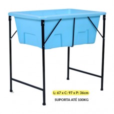 14021 - BANHEIRA PEQ.BANHO E TOSA AZUL ROTOPLAS