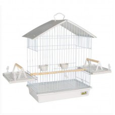 17661 - GAIOLA CALOPSITA TETO PLAST BRANCA